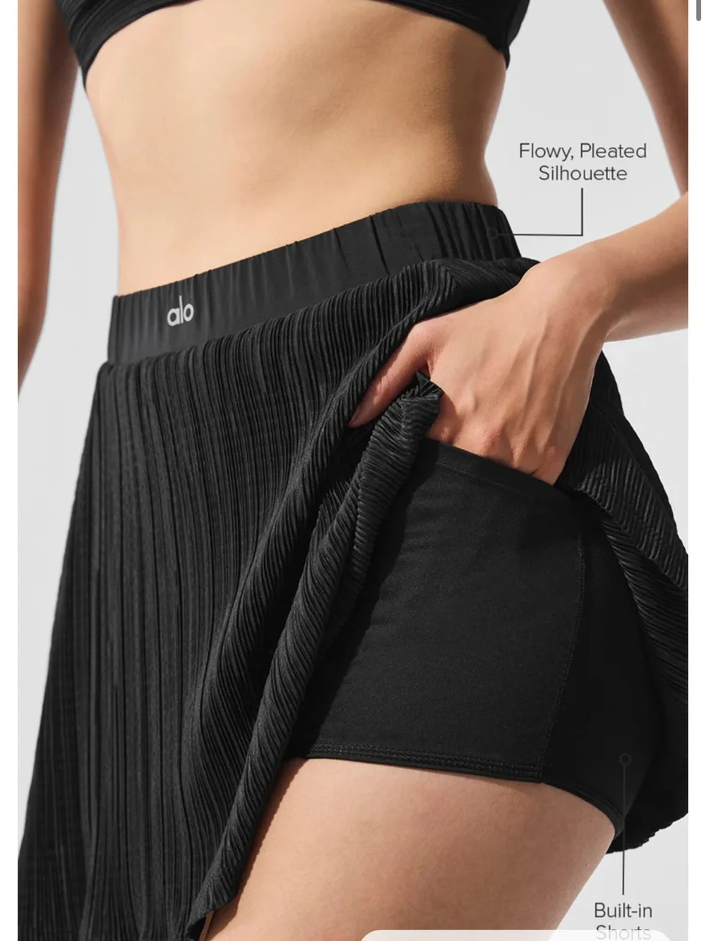 Alo Yoga Micro Plisse Tennis Skirt! NWOT